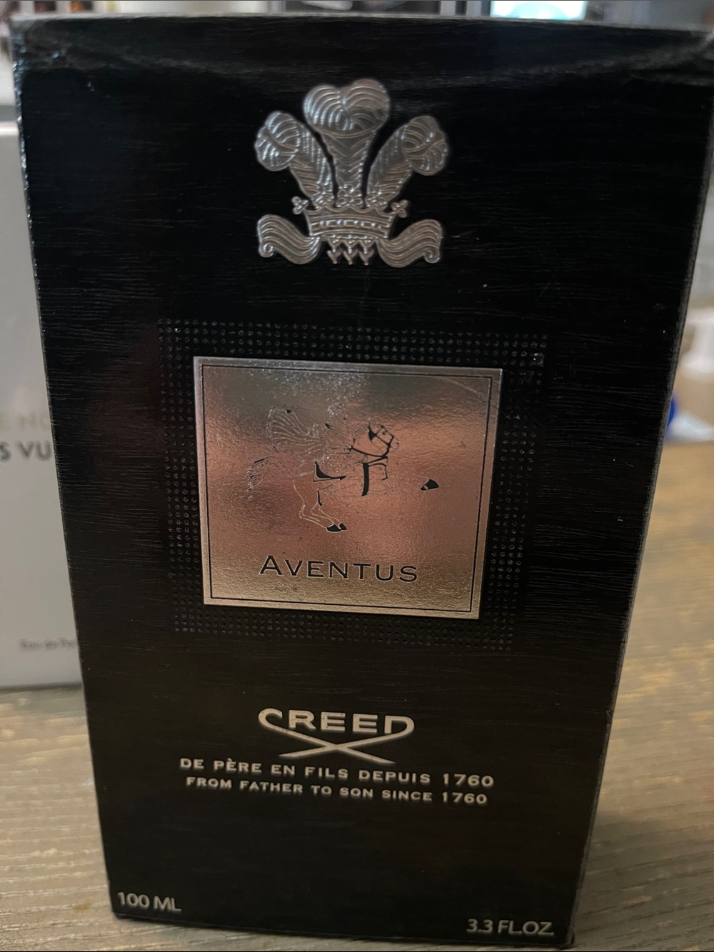 Creed Aventus Boxed Perfume — Black & Silver Accents